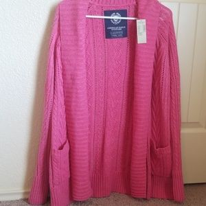 AEO Cardigan Sweater XL Pink NWT